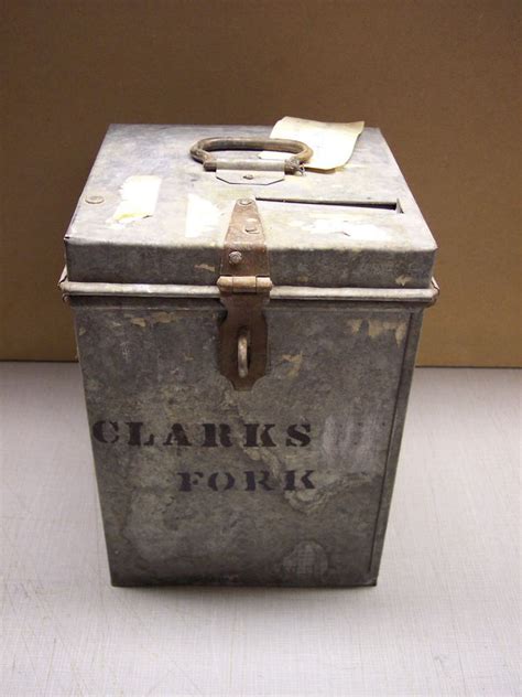 antique metal ballot box|metal suggestion box.